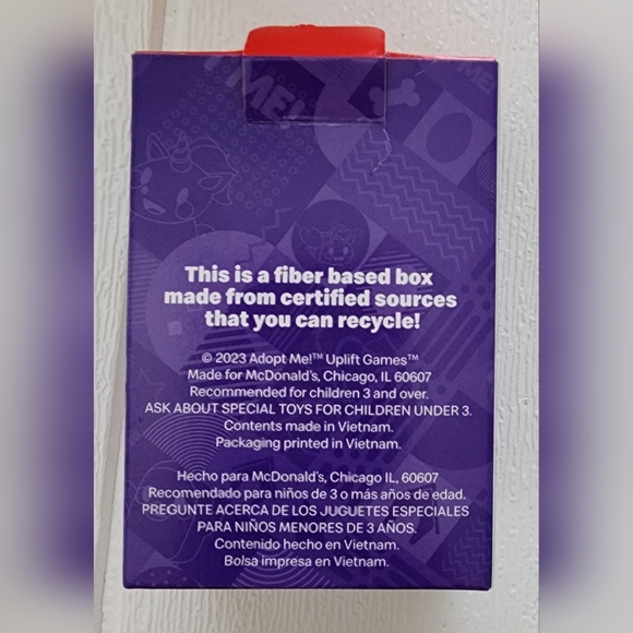McDonald's Happy Meal 2023 Adopt Me! Toy #4 Unicorn - Picture 2 of 4